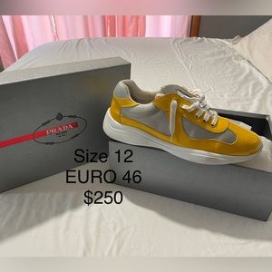 Yellow Prada Sneakers Size 12 Men’s